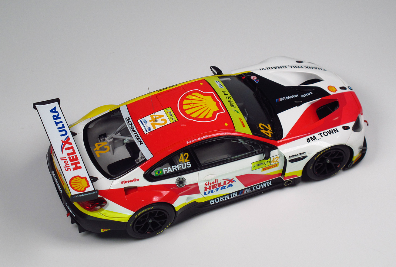 1/24 BMW M6 2018 MACAU GP GT3 RACE WINNER w/ masking sheet