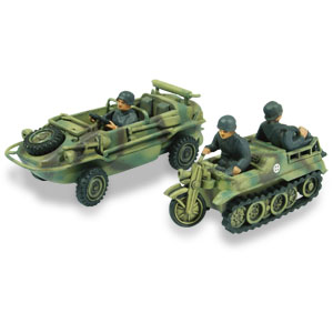 LINDBERG 1/72 Schwimmwagen+Kettenkrad