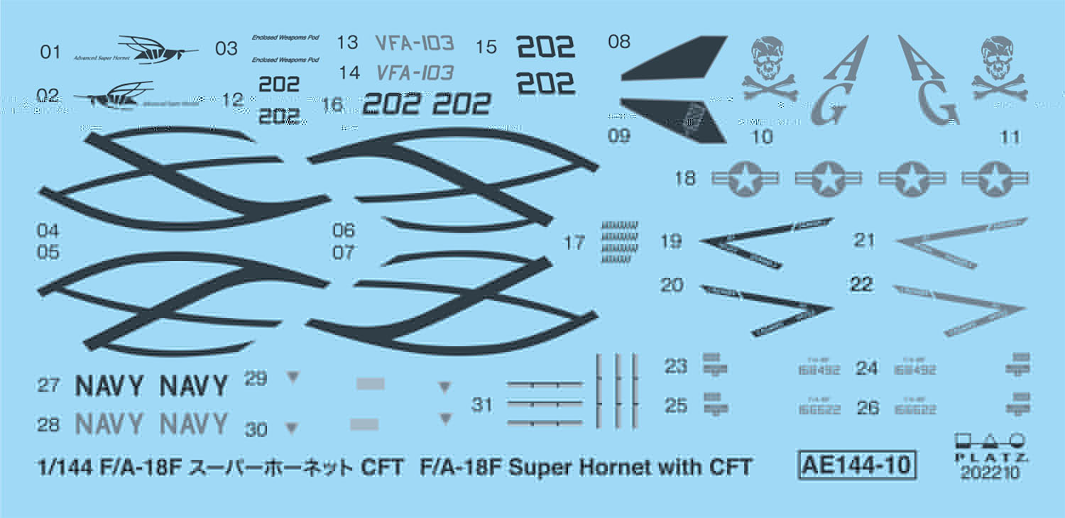 1/144 U.S. Navy F/A-18FSuper Hornet with CFT