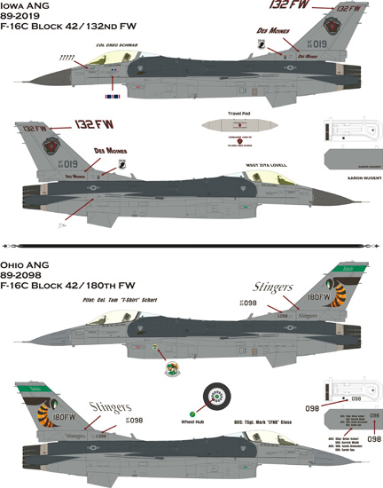 afterburner decals viper wing kings II