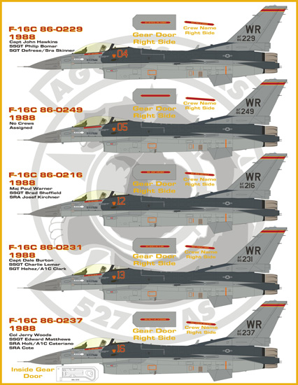 afterburner decals 1/48 BENTWATERS AGGRESSORS