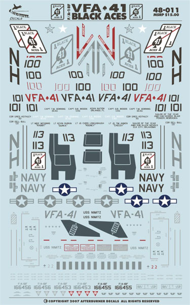 եСʡǥ 1/48 Ƴ F/A-18FѡۡͥåȡVFA-41CVW11˥ߥå