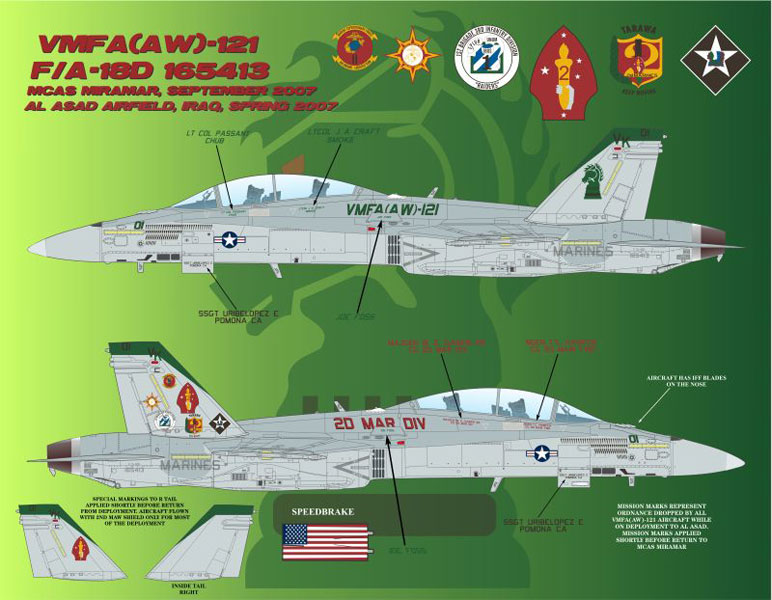 եСʡǥ 1/48 Ƴ F/A-18Dɥ꡼ ۡͥåȡVMFA-121/VMFAT-101 - ɥĤ