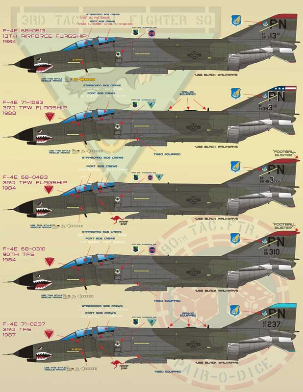 եСʡǥ 1/48 ꥫ F-4E/G 3TFW "3TFS" "90TFS" եȥ - ɥĤ