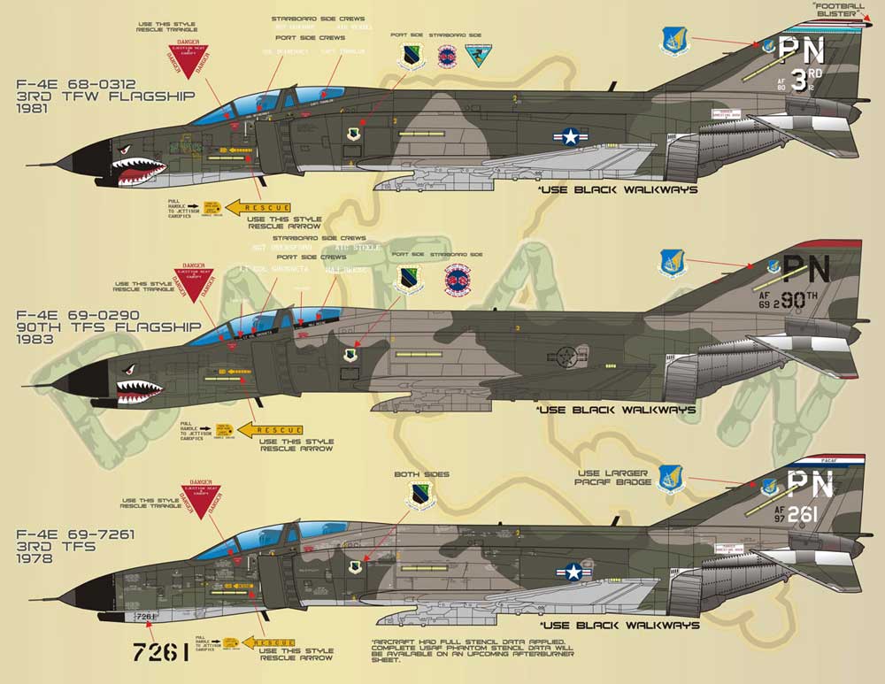 եСʡǥ 1/48 ꥫ F-4E/G 3TFW "3TFS" "90TFS" եȥ