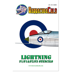 Barracudacals 1/48 Lightning F1/F1A/F2/F3 Stencils