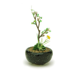 PLATZ 1/12 THE BONSAI Group planting w/Round pod(Black)