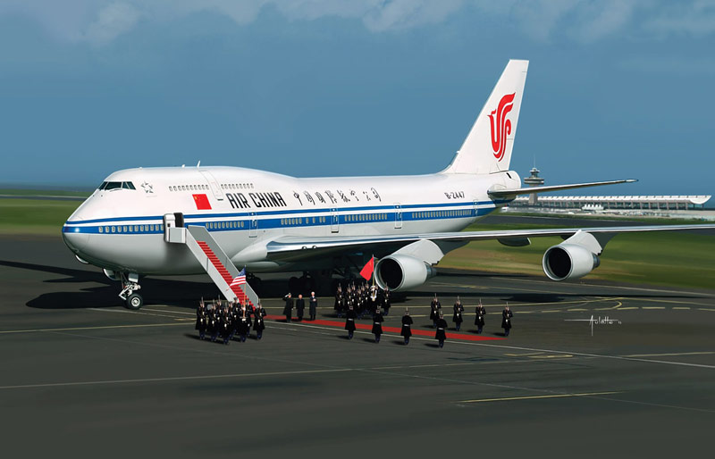 サイバーホビー 1/144 中国国際航空 747-400P 国家主席専用機（内部 