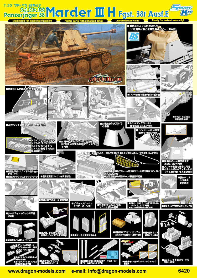 cyber-hobby 1/35 Sd.Kfz.138 Panzerjager 38 Marder III H Fgst.38t