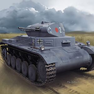 サイバーホビー 1/35 WW.II ドイツ軍 II号戦車A型 w/インテリアパーツ