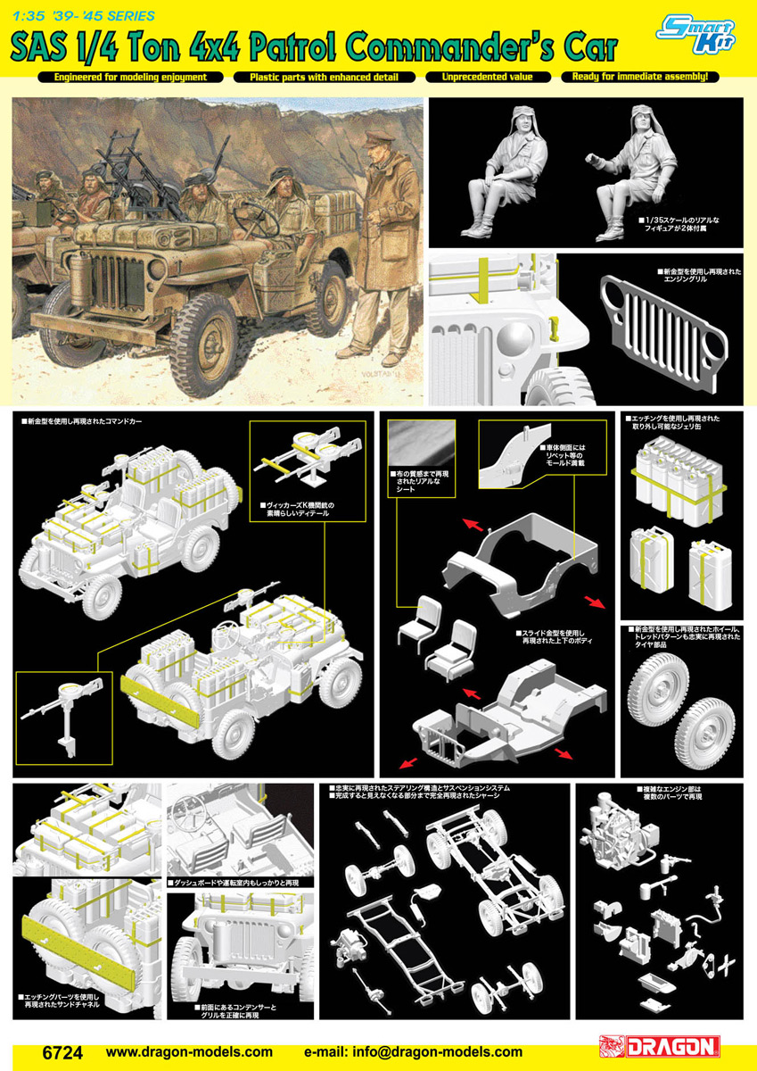 Сۥӡ 1/35 WW.II ꥹΦ SAS 1/4ȥ 4x4 Ѽ - ɥĤ