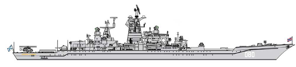 cyber-hobby 1/700 U.S.S.R. Admiral Nakhimov+U.S.S. Dallas (SSN-7