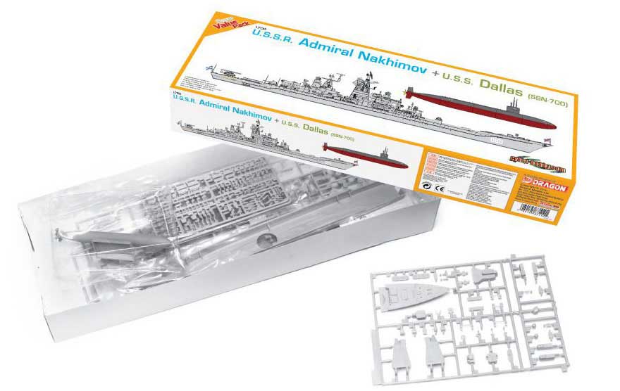 cyber-hobby 1/700 U.S.S.R. Admiral Nakhimov+U.S.S. Dallas (SSN-7