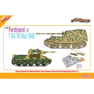 cyber-hobby 1/72 German Sd. Kfz.184 Ferdinand vs Soviet T-34/76