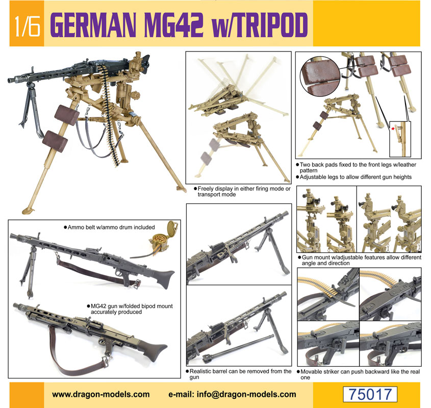 cyber-hobby 1/6 GERMAN MG42 w/TRIPOD