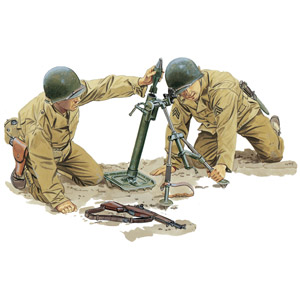 サイバーホビー 1/6 アメリカ軍 M2 60mm 迫撃砲＆M1 ガーランド