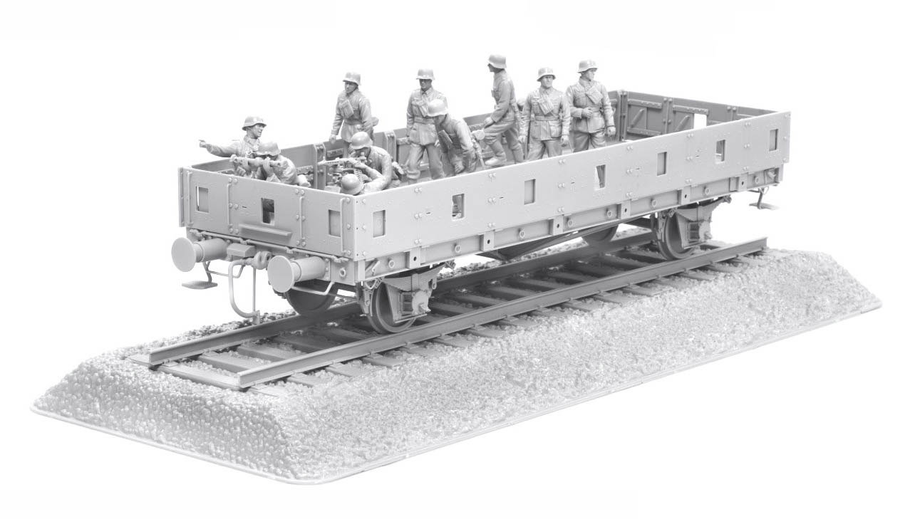 cyber-hobby 1/35 German Railway Flatbed Typ Ommr (2 AXLE)