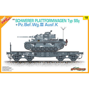 cyber-hobby 1/35Plattformwagen+ Pz. Bef. Wg. III Ausf. K