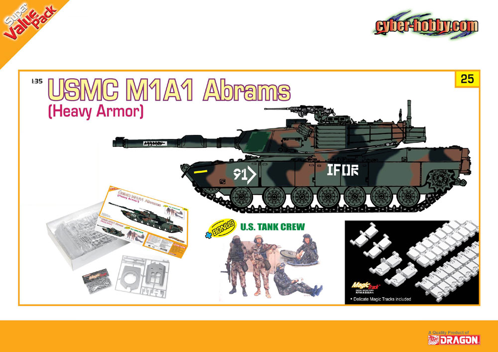 cyber-hobby 1/35 USMC M1A1 Abrams(heavy Armor)