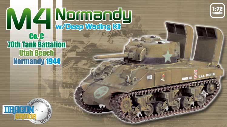 DragonArmor 1/72 Sherman M4 Normandy Co. C, 70th Tank Battalion