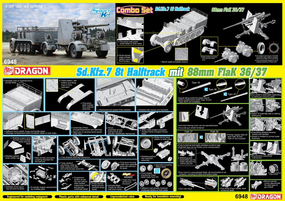 1/35 WW.II ɥķ Sd.Kfz.7 8ȥϡեȥå & 88mm ˤ Flak36/37 å