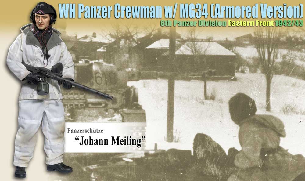Dragon 1/6 "Johann Meiling" -WH Panzer Crewman w/MG34