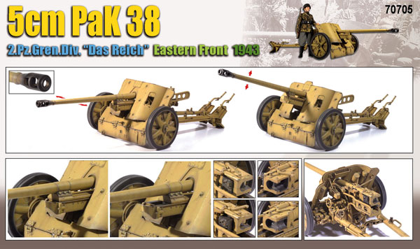 DRAGON 1/6 5cm PaK 38 with Bonus Gunner Figure