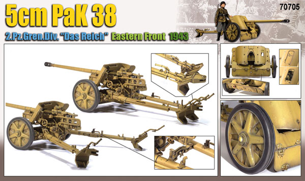 DRAGON 1/6 5cm PaK 38 with Bonus Gunner Figure