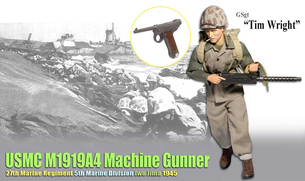 Dragon 1/6 Tim Wright - USMC M1919A4 Machine Gunner, 27th Marine