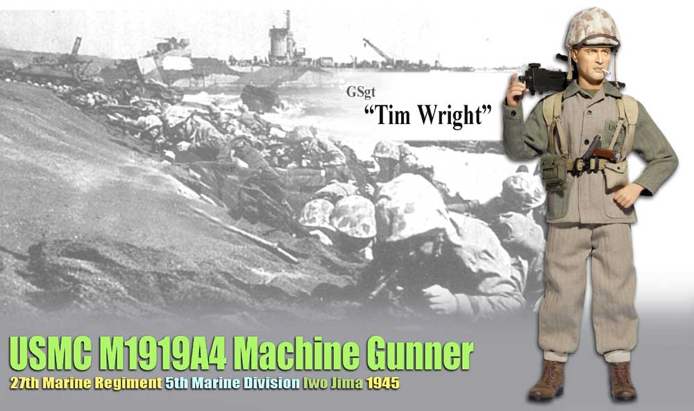 Dragon 1/6 Tim Wright - USMC M1919A4 Machine Gunner, 27th Marine