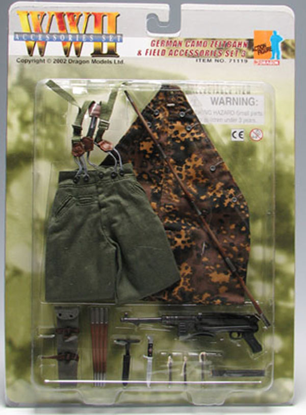 German Camo Zeltbahn & FIELD ACCESSORIES SET 3