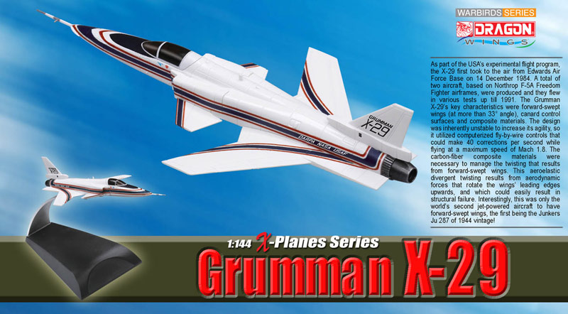ドラゴン ウイングス ウォーバーズ 1/144 グラマン X-29 - ウインドウを閉じる
