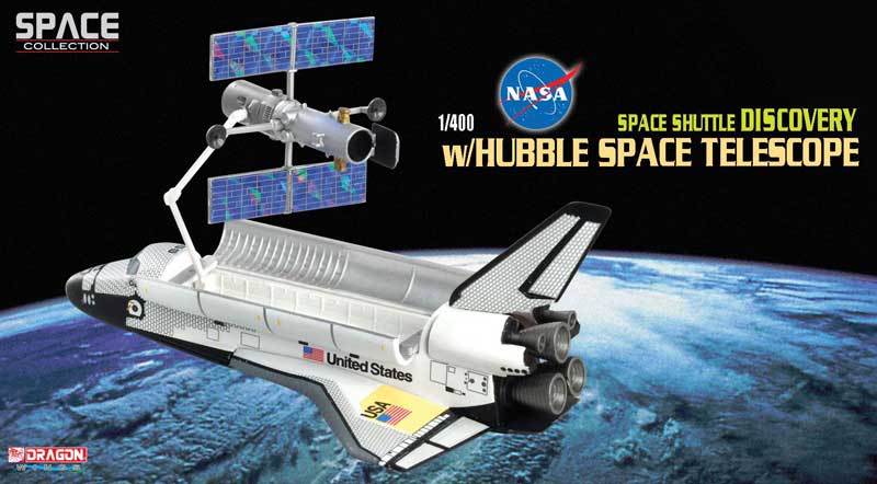 Space Dragon Wings 1/400 NASA Space Shuttle Discovery w/Hubble S