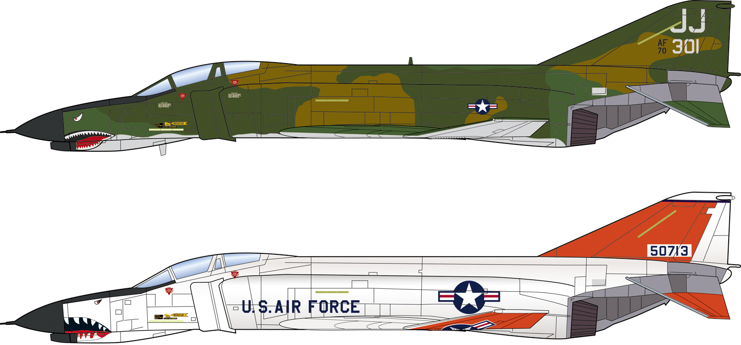 PLATZ 1/144 F-4E PHANTOM II "U.S.AIR FORCE" (2 kits)