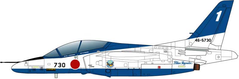PLATZ 1/100 JASDF T-4 Blue Impulse
