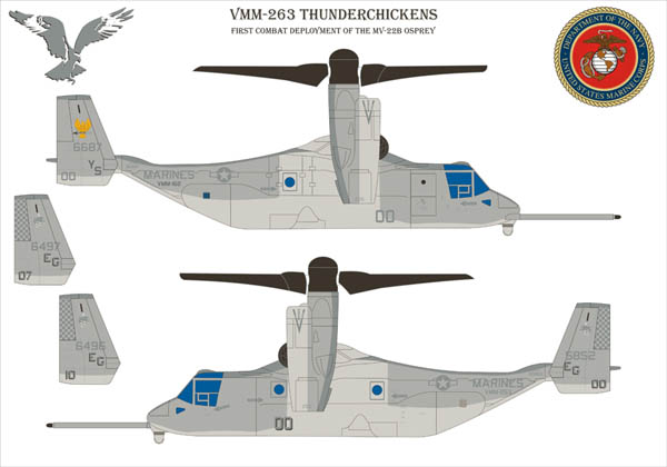 1/48 Tiltrotor Teufelshunde - V-22 Ospreys Decal