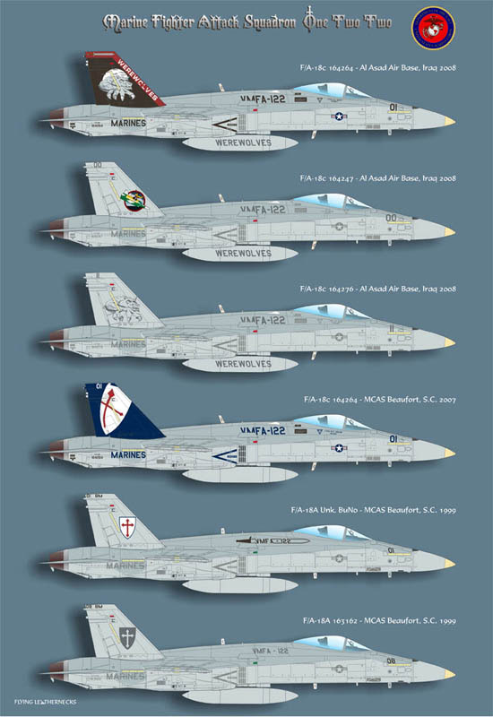 ե饤󥰥쥶ͥå1/48 ꥫʼ⡡F/A-18 A/C "VMFA-122 ֥" ǥ - ɥĤ