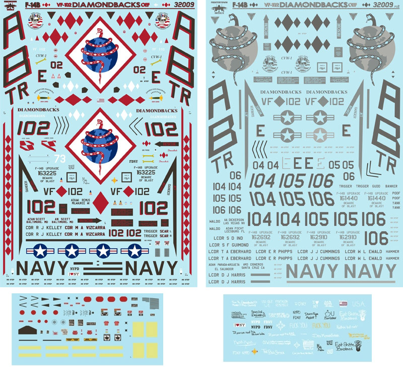 Fighter town decal 1/32 VF-102 F-14B