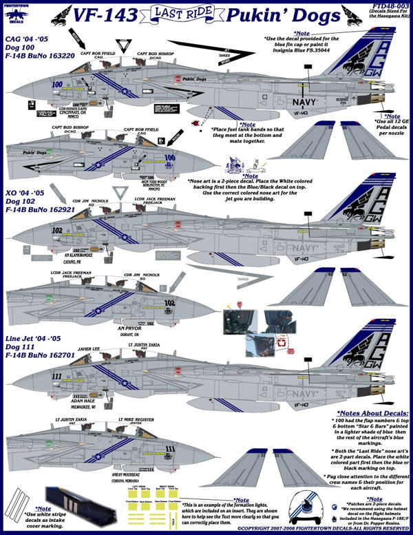 F-14B VF-143 ɥԥ塼ɥå 饹ȥ饤 - ɥĤ