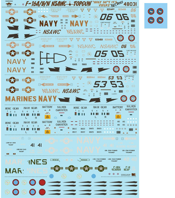 եǥ 1/48 F-16A/B/N NSAWC/ȥåץ Holy sh*t It's Vipers