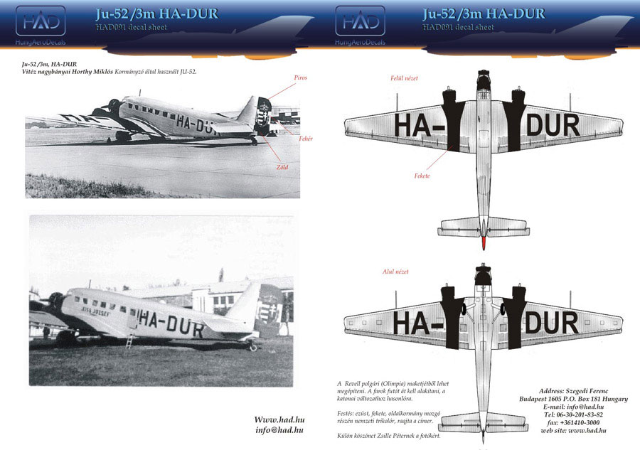 HADǥ 1/48 JU-52 (HA-DUR) - ɥĤ