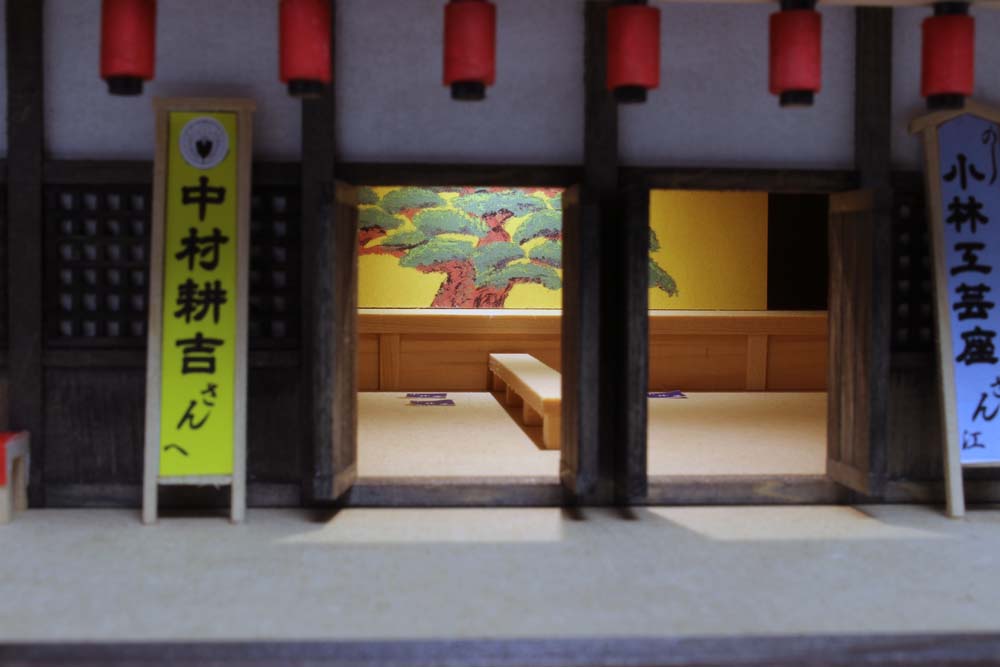 Wooden Model Japanese old theater