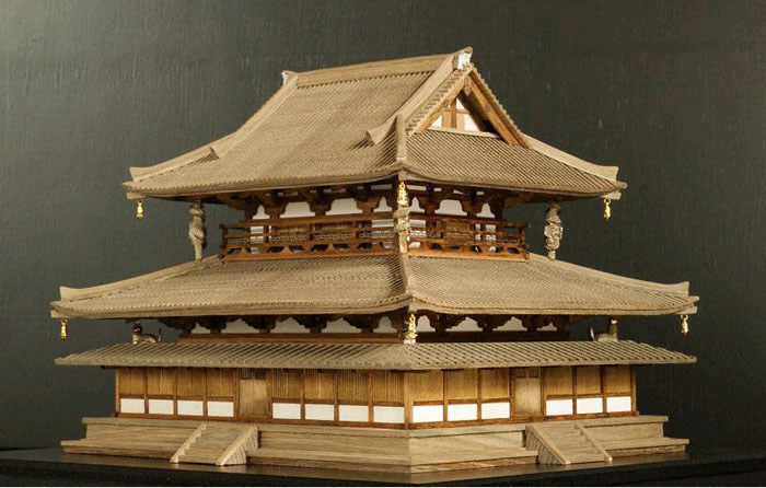小林工芸 木製建築模型 1/100 法隆寺 金堂(リニューアル版) [KOB10-10