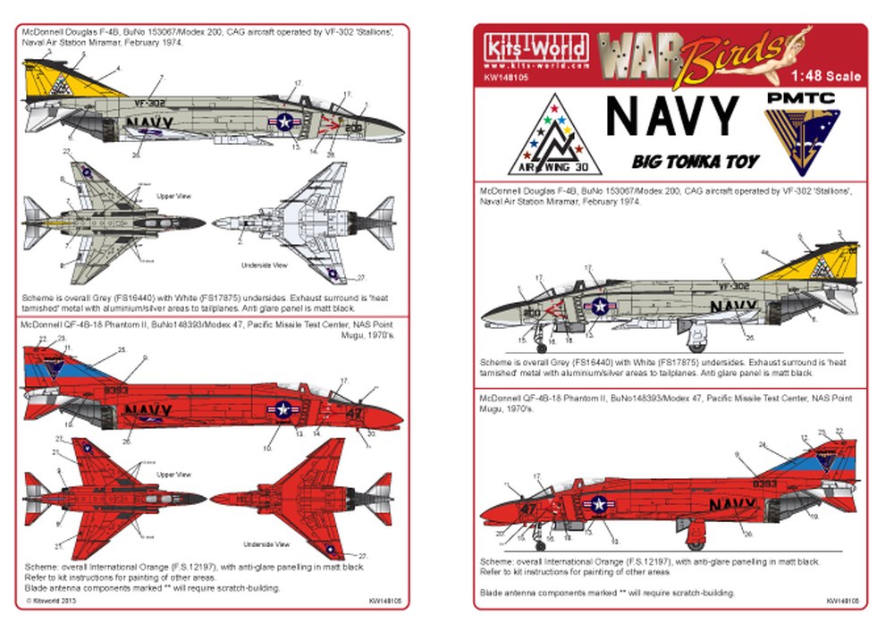 åĥ 1/48 F-4 եȥ II ǥ륻å 48-2 - ɥĤ