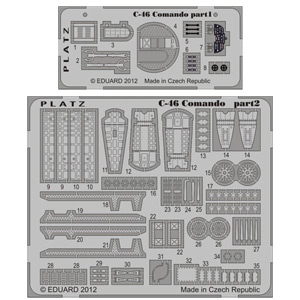 PLATZ Detail-up Photo-Etched Parts for 1/144 C-46D Commando