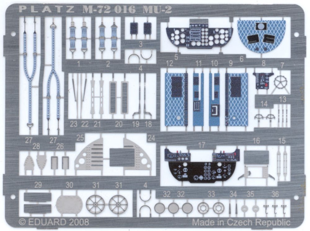 PLATZ 1/72 JASDF MU-2 Photo etched parts