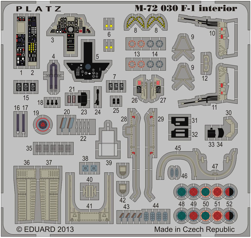 PLATZ1/72 F-1 interior Etching