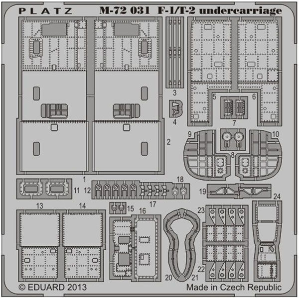 PLATZ1/72 F-1 undercarriage Etching
