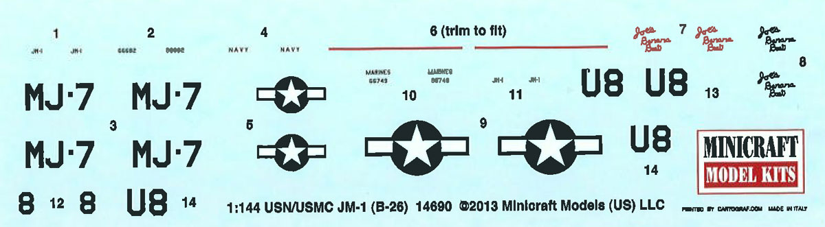 ߥ˥ե 1/144 ꥫ B-26(JM-1) "Joe's Banana Boat"