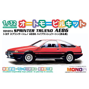 MONO 1/32 TOYOTA SPRINTER TRUENO AE86 (Black & Red)